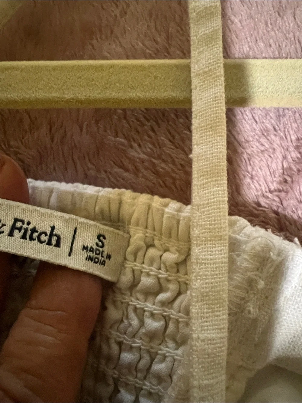 Abercrombie & Fitch White Spaghetti-Strap Maxi Dress